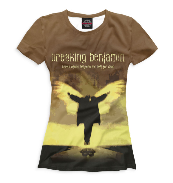 Женская футболка с изображением Breaking Benjamin цвета Белый