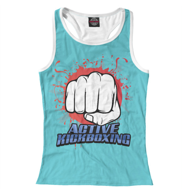 Женская майка-борцовка с изображением Сила мужества цвета Белый