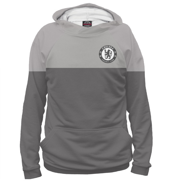 Худи для девочки с изображением FC Chelsea Grey Collection цвета Белый