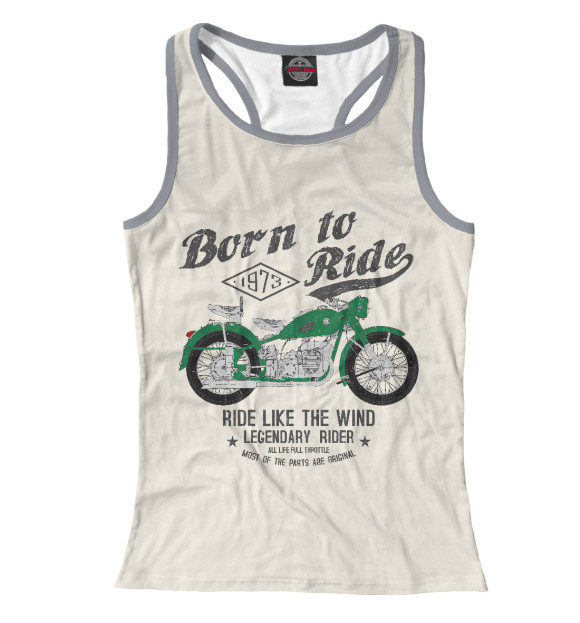 Женская майка-борцовка с изображением 1973 цвета Белый