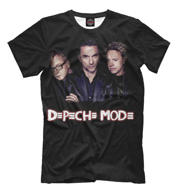 Футболка для мальчиков с изображением Depeche Mode цвета Черный
