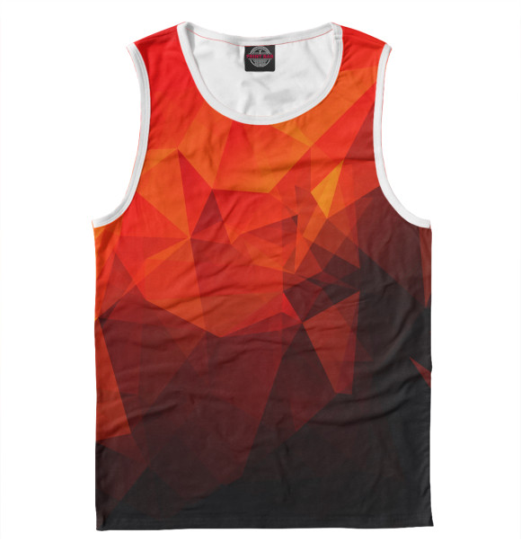 Мужская майка с изображением Грани цвета Белый