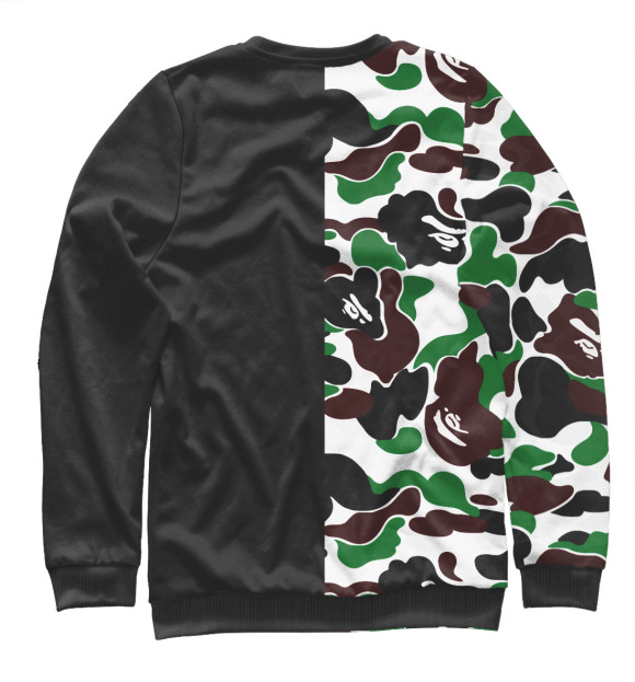 Свитшот для девочек с изображением Bape Shark цвета Белый