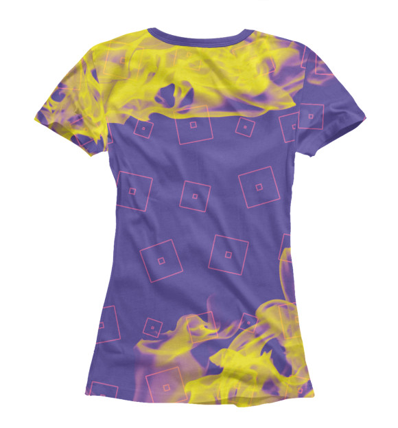 Женская футболка с изображением Roblox / Роблокс цвета Белый