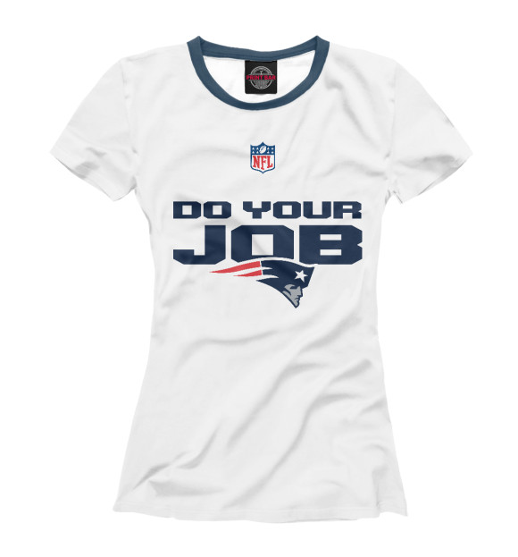 Женская футболка с изображением Американский футбол цвета Белый