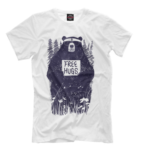

Футболки Print Bar, Молочно-белый, Бесплатные обнимашки
