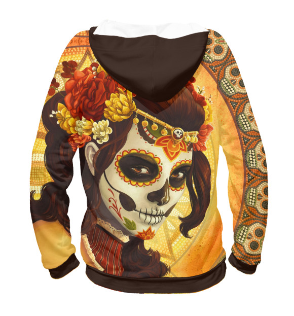 Мужское худи с изображением День мёртвых, Мексика цвета Белый