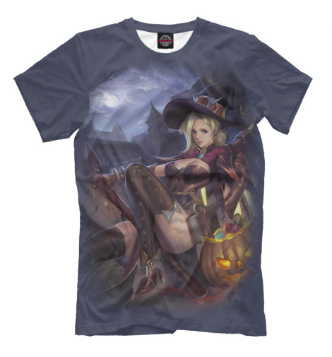 

Футболки Print Bar, Серый, Mercy (Halloween)