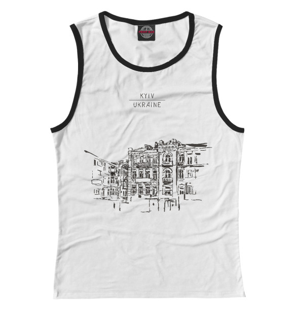 Майка для девочки с изображением Киев цвета Белый