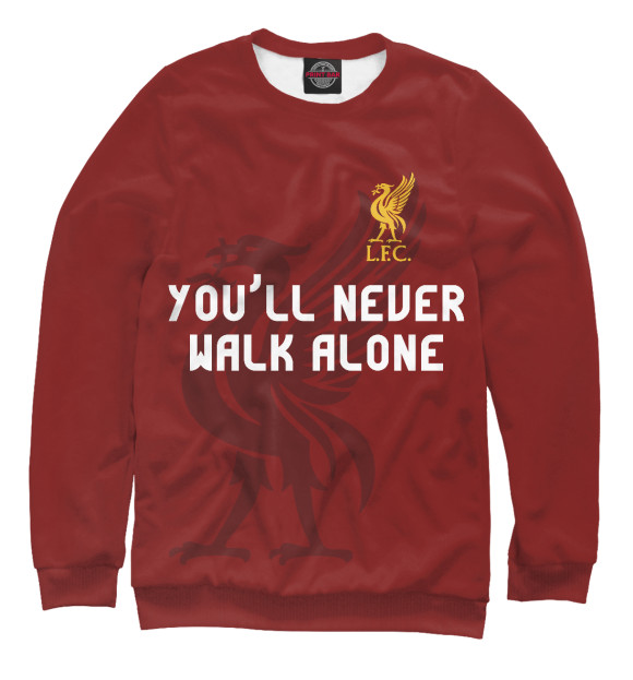 Свитшот для мальчиков с изображением You'll Never Walk Alone цвета Белый