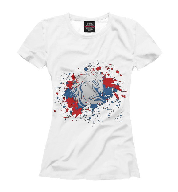 Женская футболка с изображением Парва цвета Белый