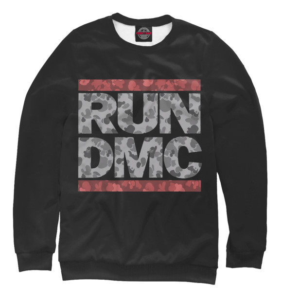 Мужской свитшот с изображением Run-DMC цвета Белый