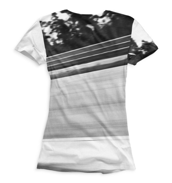 Женская футболка с изображением Мотоциклист цвета Белый