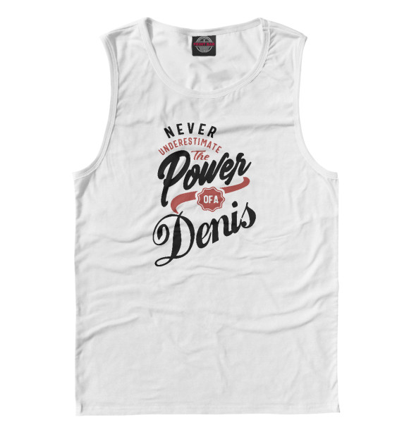 Мужская майка с изображением Сила Дениса цвета Белый