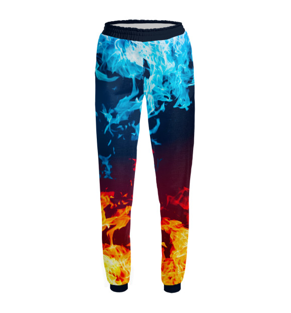 Женские спортивные штаны с изображением Лед и Пламя цвета Белый