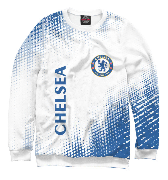 Свитшот для девочек с изображением Chelsea F.C. цвета Белый