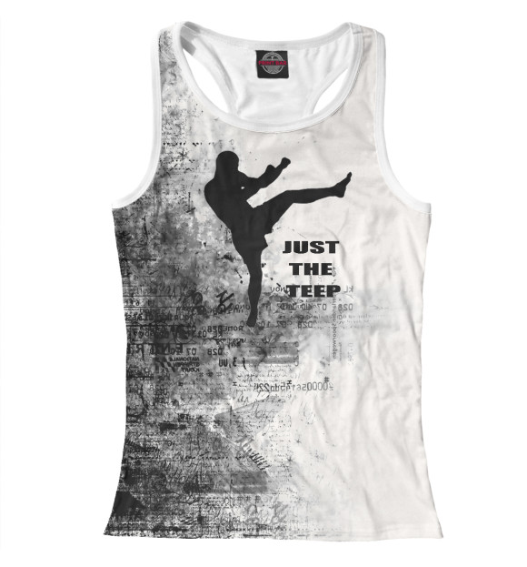 Женская майка-борцовка с изображением Muay Thai Teep цвета Белый