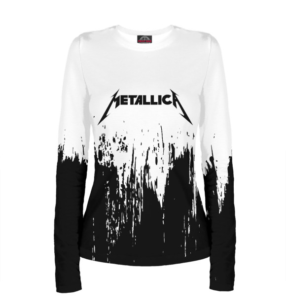 Женский лонгслив с изображением Metallica / Металлика цвета Белый
