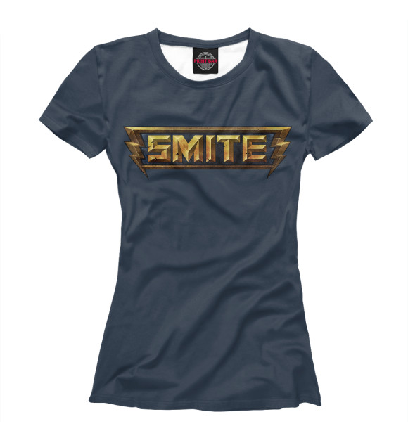 Футболка для девочек с притом Smite цвета Белый Футболка для девочек с изображением Smite цвета Белый