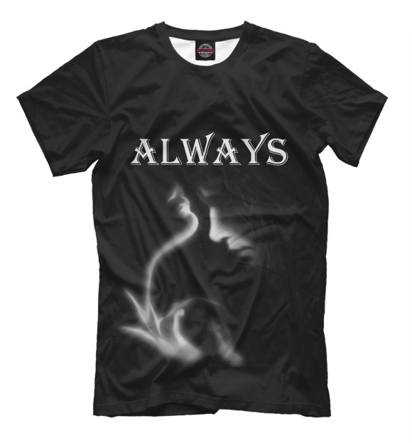 Мужская футболка с изображением Always цвета Черный