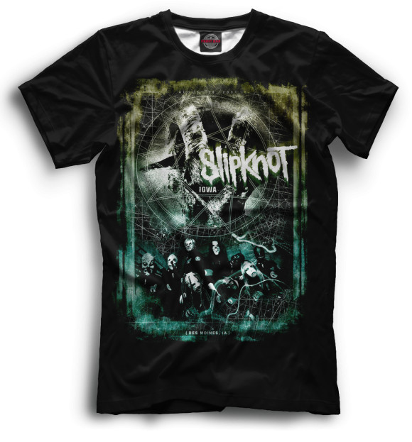 Мужская футболка с изображением Slipknot цвета Черный