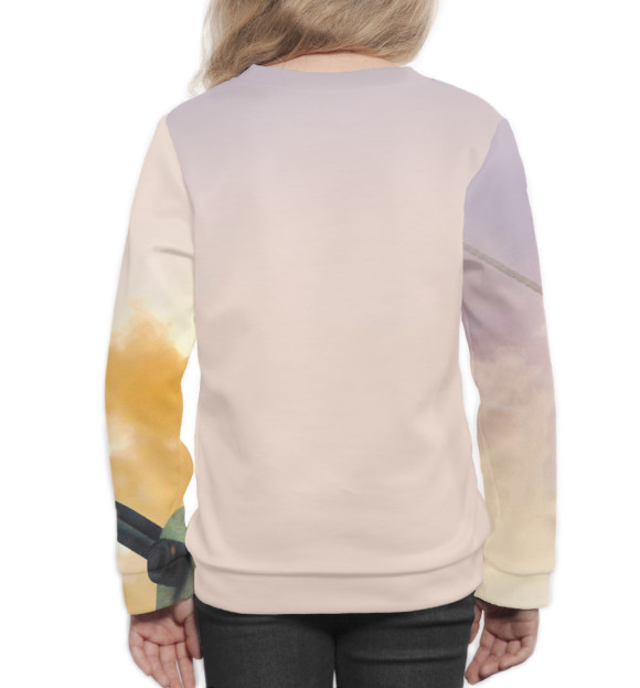 Свитшот для девочек с изображением Титаник цвета Белый