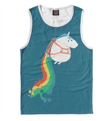 

Майки Print Bar, Белый, Вперед на радуге!