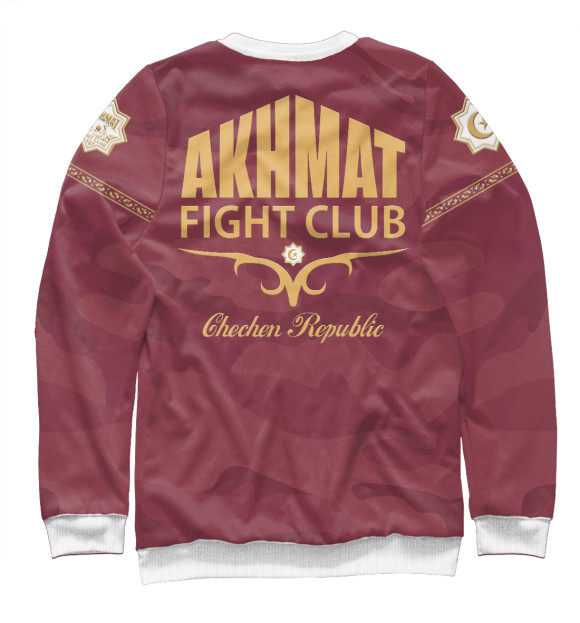 Мужской свитшот с изображением Akhmat Fight Club цвета Белый