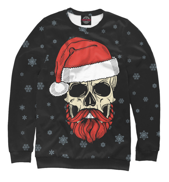 Свитшот для мальчиков с изображением Санта цвета Белый