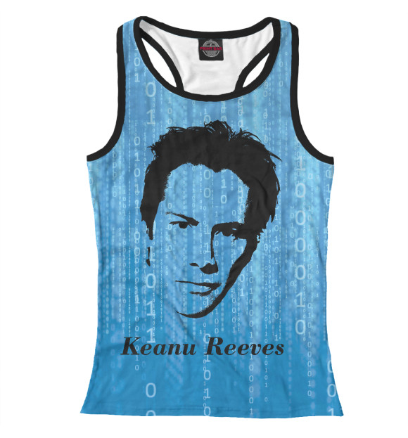 Женская майка-борцовка с изображением Keanu Reeves цвета Белый