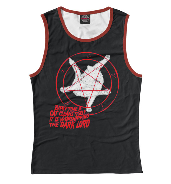 Майка для девочки с изображением Dark Lord цвета Белый