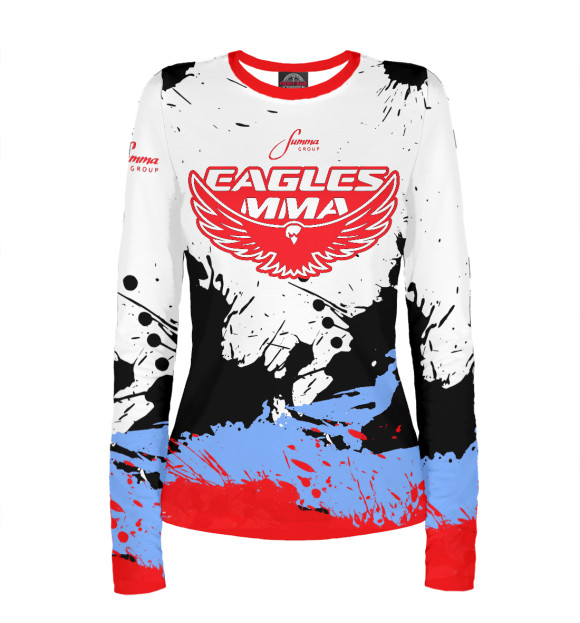 Женский лонгслив с изображением Eagles MMA цвета Белый