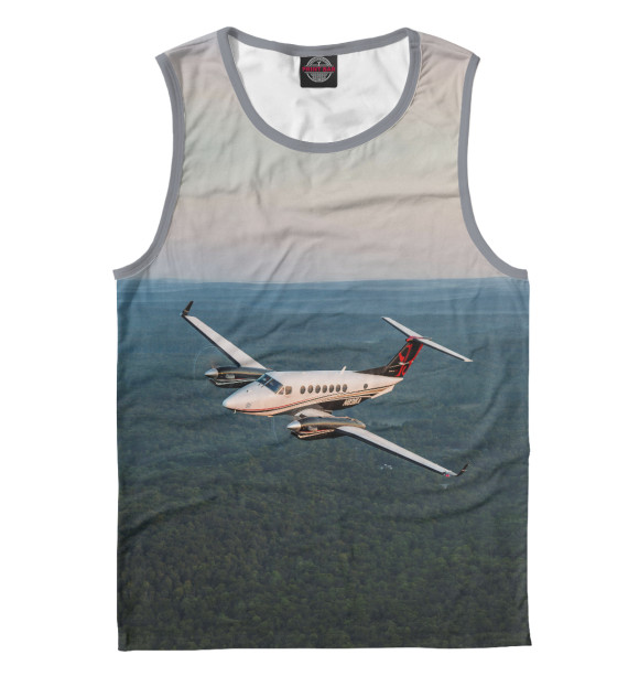 Мужская майка с изображением Красивая планета с высоты цвета Белый