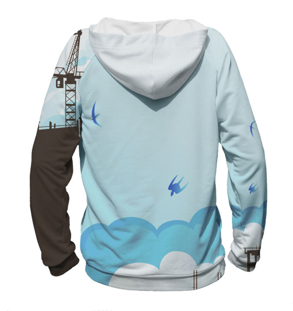 Женское худи с изображением Пока летит - отдыхаем! цвета Белый