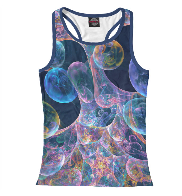 Женская майка-борцовка с изображением Psystetic цвета Белый