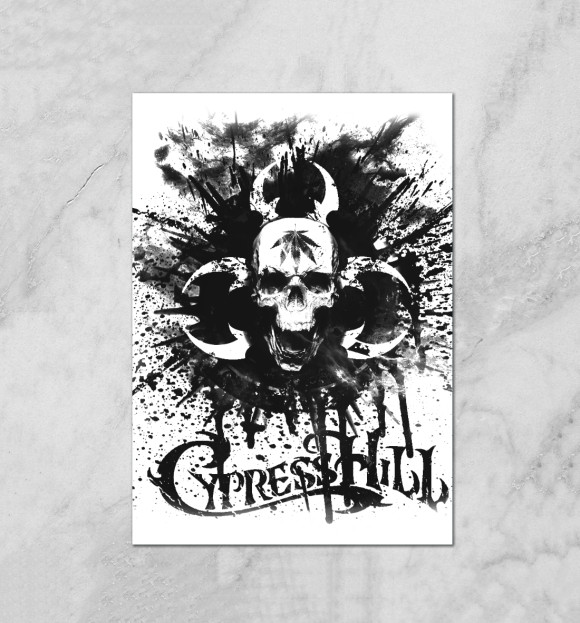 Плакат с притом Cypress Hill цвета Белый Плакат с изображением Cypress Hill цвета Белый