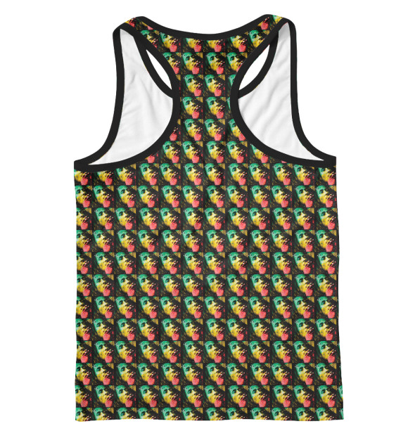 Мужская майка-борцовка с изображением Регги I love you цвета Белый