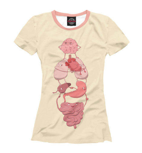 

Футболки Print Bar, Белый, Нежные органы