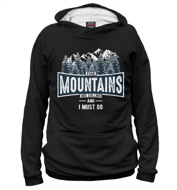 Женское худи с изображением The Mountains цвета Белый
