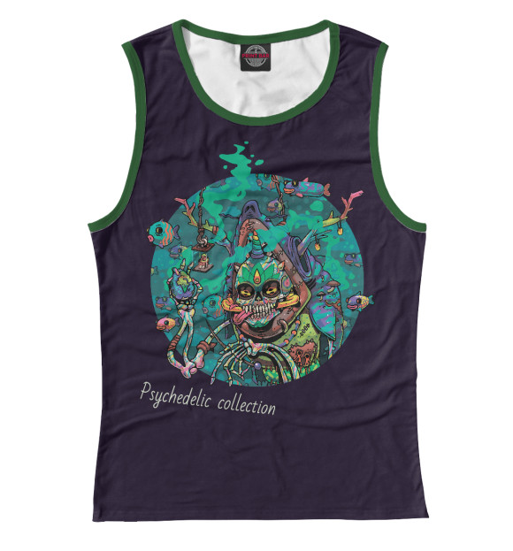 Майка для девочки с изображением Psychedelic collection page 0.1 цвета Белый