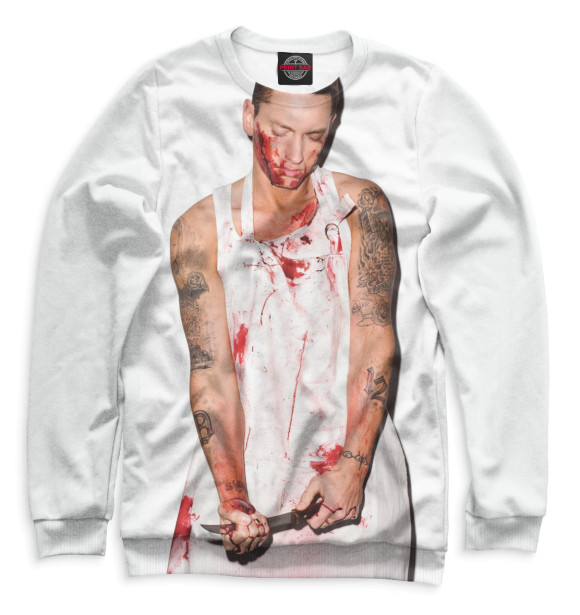 Женский свитшот с изображением Eminem цвета Белый