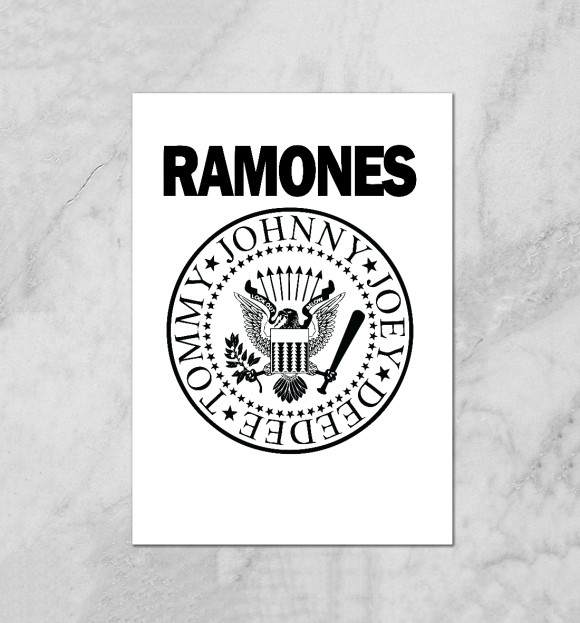 Плакат с изображением Ramones цвета Белый