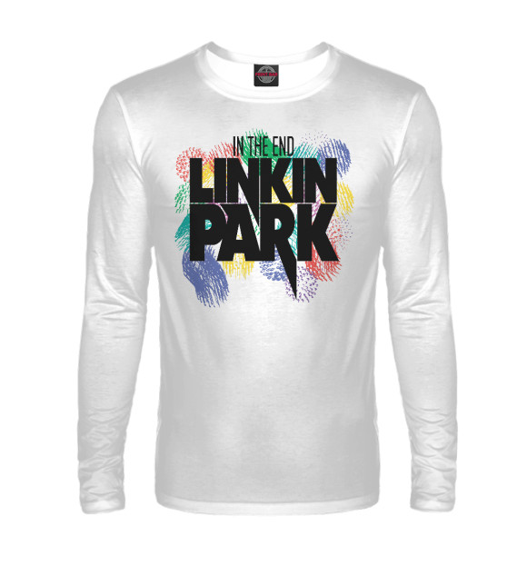 Мужской лонгслив с изображением Linkin park цвета Белый