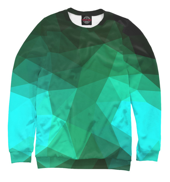 Свитшот для девочек с изображением Polygonal цвета Белый