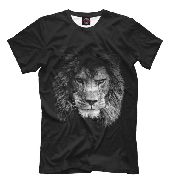 Футболка для мальчиков с изображением Lion цвета Черный