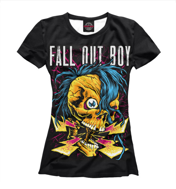 Женская футболка с изображением Fall Out Boy цвета Белый