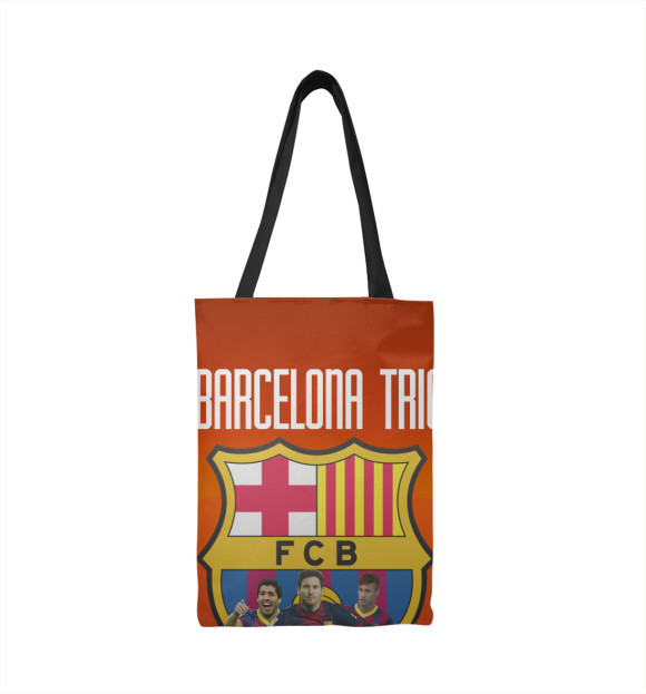 Сумка-шоппер с изображением Barcelona trio цвета 