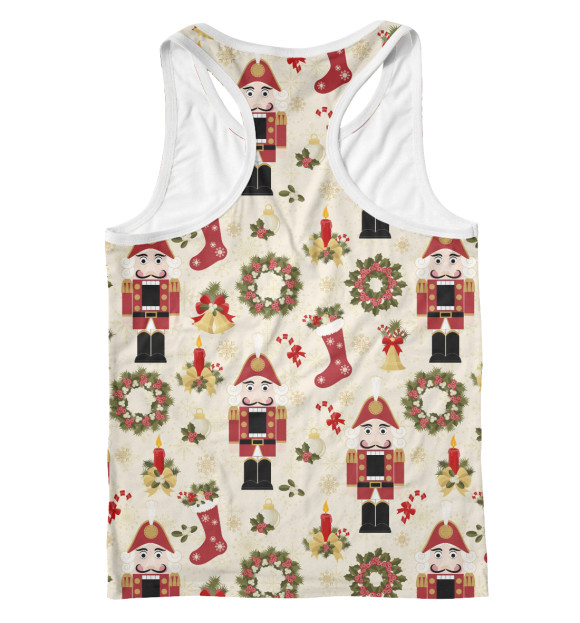 Мужская майка-борцовка с изображением Щелкунчик цвета Белый