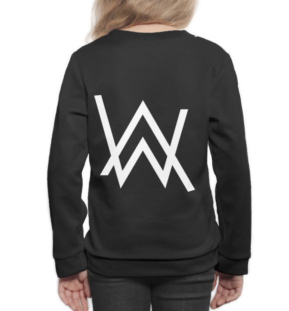 Свитшот для девочек с изображением Alan Walker цвета Белый