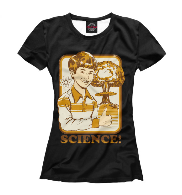 Женская футболка с изображением Наука цвета Белый